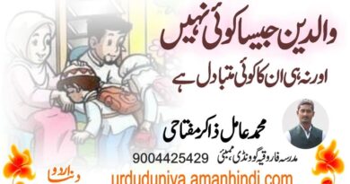 والدین جیسا کوئی نہیں اور نہ ہی ان کا کوئی متبادل ہے